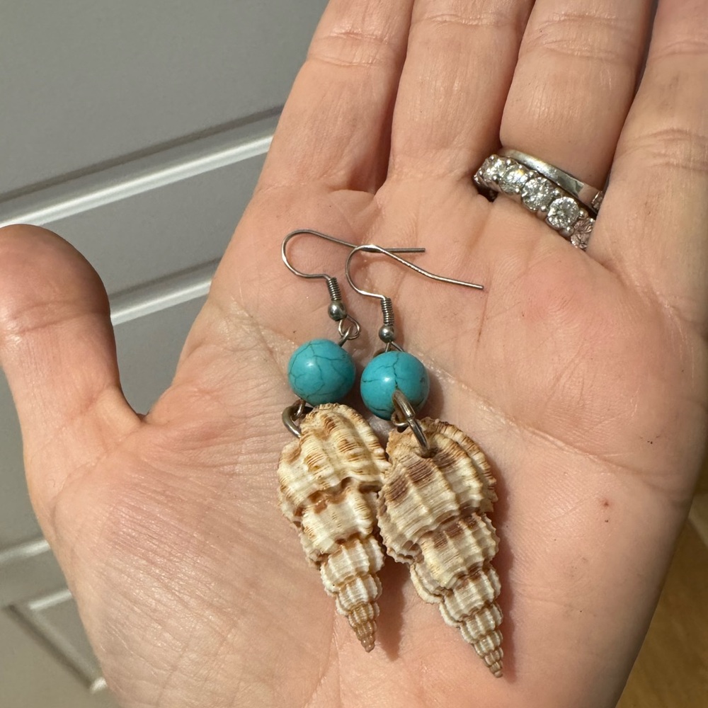 handmade seashell earrings